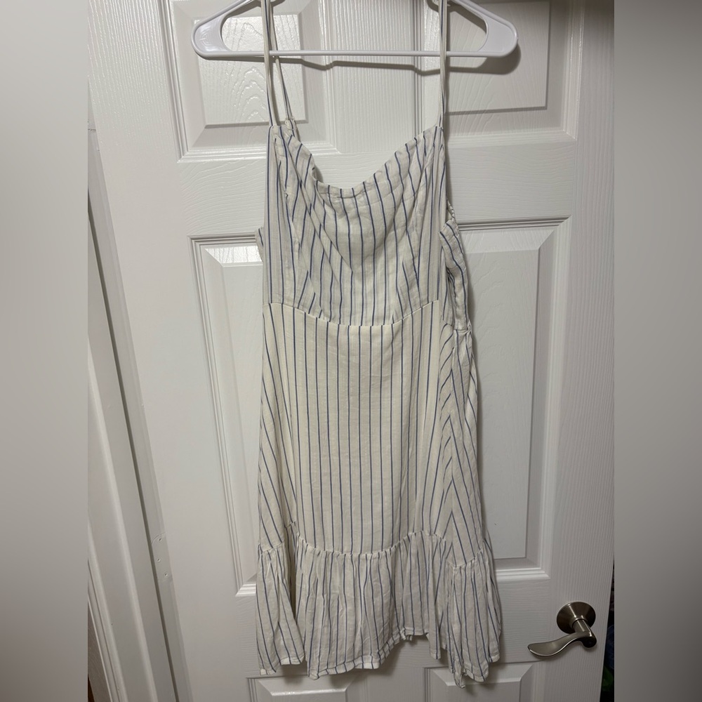 Old Navy Textured White and Blue Top